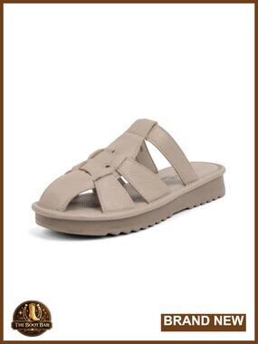 Women's Woven Closed Toe Slide Sandals, Comfortable Flat Slippers, Breathable